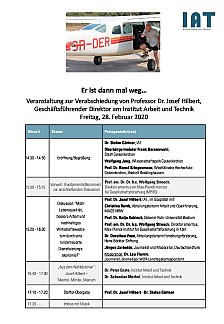 Verabschiedung Josef Hilbert Programm