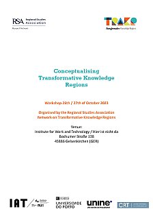 Conceptualising Transformative Knowledge Regions, Call for participation and preliminary programme