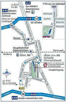 Anfahrtsskizze zum Institut Arbeit und Technik Anfahrtsskizze zum Institut Arbeit und Technik