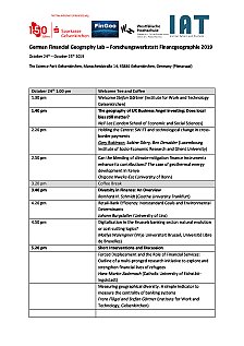 Forschungswerkstatt Finanzgeographie 2019 - Tagungsprogramm2