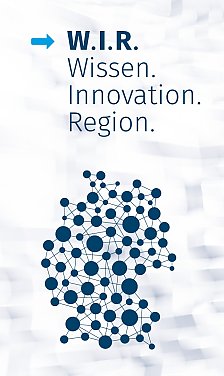 Logo W.I.R. Wissen. Innovation. Region. 