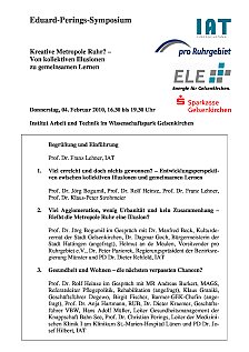 Programm Eduard Perings-Symposium 04.02.2010