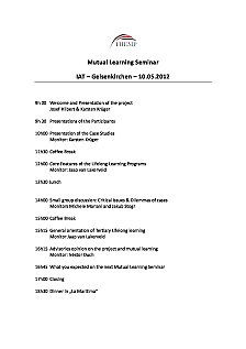 Mutual Learning Seminar 10.05.2012