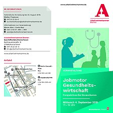 Flyer zur Veranstaltung Jobmotor Gesundheitswirtschaft - Perspektiven für Bremerhaven